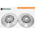 2-piece sport brake discs MTEC performance 326 mm-front Subaru impreza STI 2001-